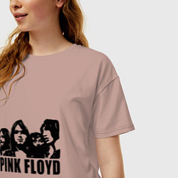 Футболка оверсайз женская Pink Floyd, цвет: пыльно-розовый — фото 2