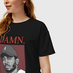 Футболка оверсайз женская Kendrick Lamar: DAMN, цвет: черный — фото 2