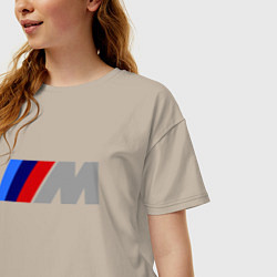 Футболка оверсайз женская BMW M, цвет: миндальный — фото 2