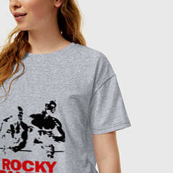 Футболка оверсайз женская Rocky Balboa, цвет: меланж — фото 2