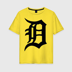 Футболка оверсайз женская Detroit Tigers, цвет: желтый
