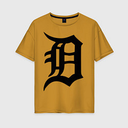 Футболка оверсайз женская Detroit Tigers, цвет: горчичный