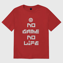 Футболка оверсайз женская No game No life, цвет: красный