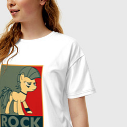 Футболка оверсайз женская Rock Pony, цвет: белый — фото 2