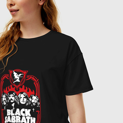 Женская футболка оверсайз Black Sabbath Collective / Черный – фото 3