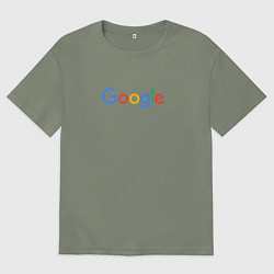 Футболка оверсайз женская Google, цвет: авокадо