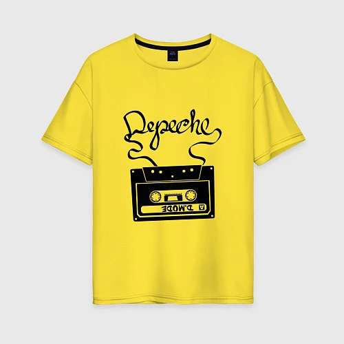 Женская футболка оверсайз Depeche Mode: Tape / Желтый – фото 1
