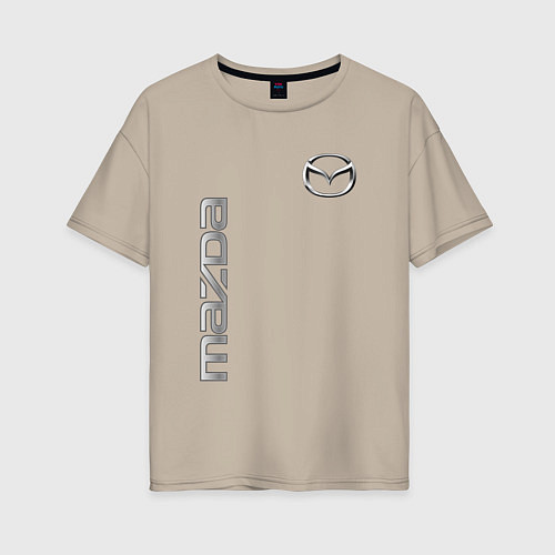 Женская футболка оверсайз Mazda Style / Миндальный – фото 1