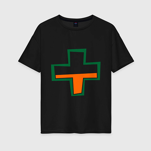 Женская футболка оверсайз TF2 Health / Черный – фото 1