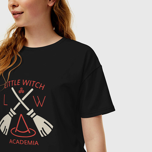 Женская футболка оверсайз Little Witch Academia / Черный – фото 3