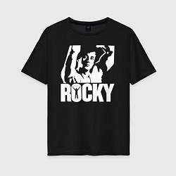 Футболка оверсайз женская Rocky Balboa, цвет: черный