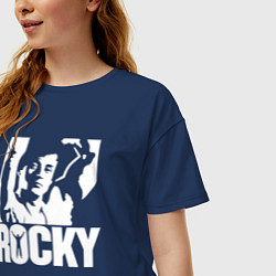 Футболка оверсайз женская Rocky Balboa, цвет: тёмно-синий — фото 2