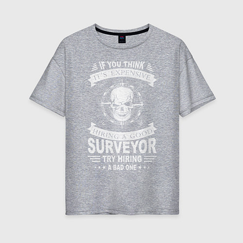 Женская футболка оверсайз It's Expensive Surveyor / Меланж – фото 1
