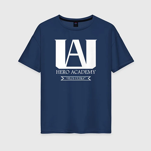 Женская футболка оверсайз Hero Академия / Тёмно-синий – фото 1
