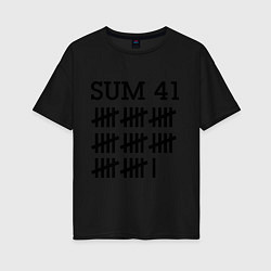 Футболка оверсайз женская Sum 41: Days, цвет: черный