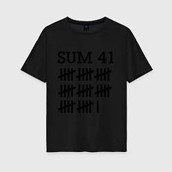 Футболка оверсайз женская Sum 41: Days, цвет: черный