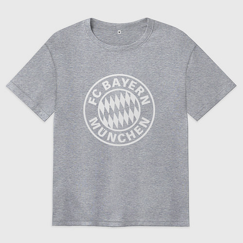 Женская футболка оверсайз FC Bayern Munchen / Меланж – фото 1