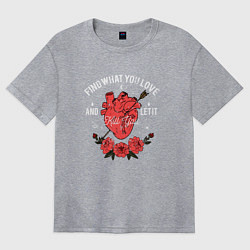 Футболка оверсайз женская Find what you love, цвет: меланж