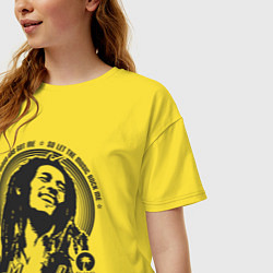Футболка оверсайз женская Bob Marley: Island, цвет: желтый — фото 2