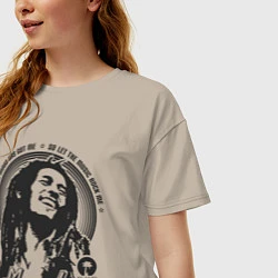 Футболка оверсайз женская Bob Marley: Island, цвет: миндальный — фото 2