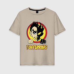 Футболка оверсайз женская The Offspring Boy, цвет: миндальный