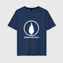 Женская футболка оверсайз TFK: White Fire