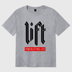Футболка оверсайз женская Lift - Powerlifting generation, цвет: меланж