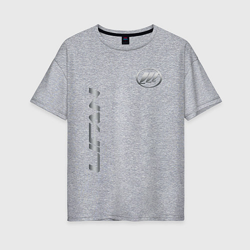 Женская футболка оверсайз Lifan с лого / Меланж – фото 1