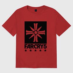 Футболка оверсайз женская Eden's Gate: Far Cry 5, цвет: красный