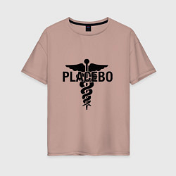 Футболка оверсайз женская Placebo, цвет: пыльно-розовый