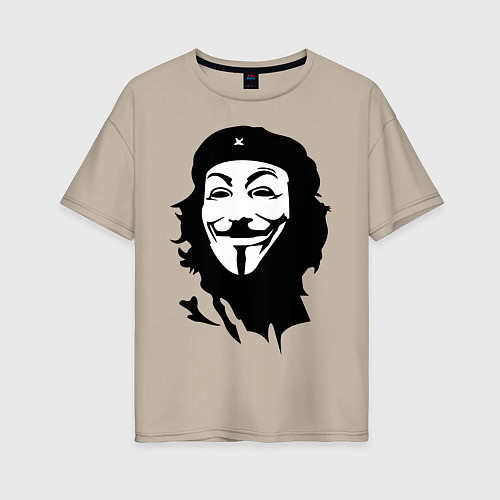 Женская футболка оверсайз Vendetta Chegevara / Миндальный – фото 1