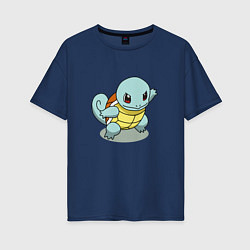 Футболка оверсайз женская Pokemon Squirtle, цвет: тёмно-синий