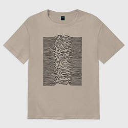 Футболка оверсайз женская Unknown Pleasures, цвет: миндальный