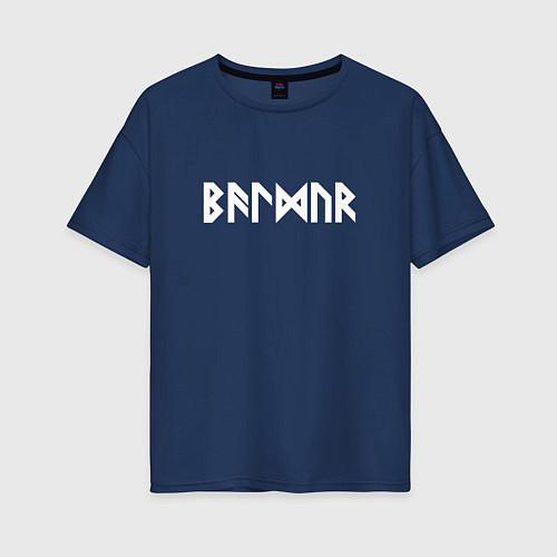 Женская футболка оверсайз Baldur / Тёмно-синий – фото 1