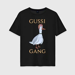 Футболка оверсайз женская GUSSI GANG, цвет: черный