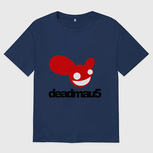 Женская футболка оверсайз DeadMau5 / Тёмно-синий – фото 1
