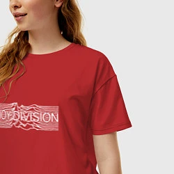 Футболка оверсайз женская Joy Division, цвет: красный — фото 2