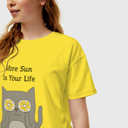 Футболка оверсайз женская More Sun In Your Life, цвет: желтый — фото 2