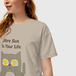 Футболка оверсайз женская More Sun In Your Life, цвет: миндальный — фото 2