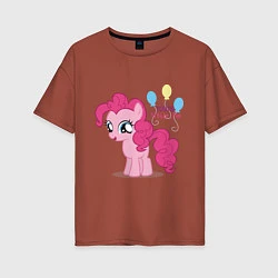 Футболка оверсайз женская Young Pinkie Pie, цвет: кирпичный