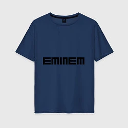 Футболка оверсайз женская Eminem: minimalism, цвет: тёмно-синий