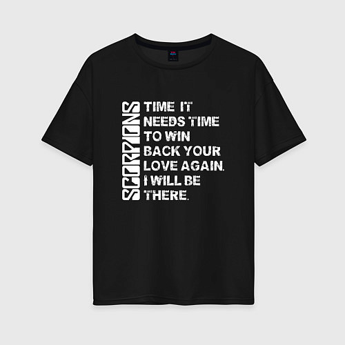 Женская футболка оверсайз Scorpions - Still loving you / Черный – фото 1