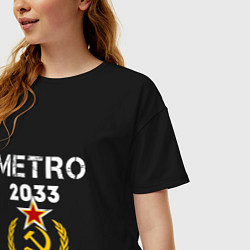 Футболка оверсайз женская Metro 2033, цвет: черный — фото 2