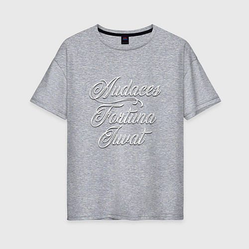 Женская футболка оверсайз Audaces Fortuna Juvat / Меланж – фото 1
