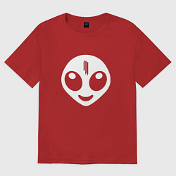 Футболка оверсайз женская Skrillex UFO, цвет: красный