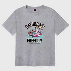 Футболка оверсайз женская Saturday Freedom, цвет: меланж