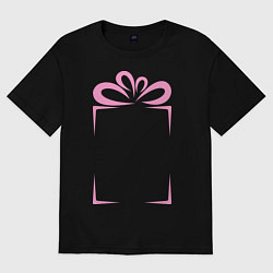 Футболка оверсайз женская Оксана не подарок, цвет: черный