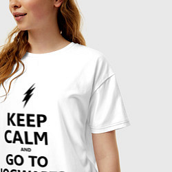 Футболка оверсайз женская Keep Calm & Go To Hogwarts, цвет: белый — фото 2