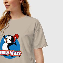 Футболка оверсайз женская Chilly Willy, цвет: миндальный — фото 2
