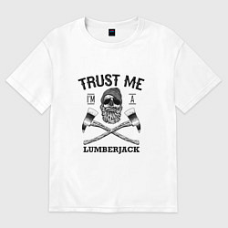 Футболка оверсайз женская Trust me: Lumerjack, цвет: белый